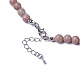 Natural & Synthetic Gemstone and Rhodochrosite Pendant Necklaces NJEW-G324-A01-3