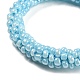 Bracelet extensible tressé en perles de verre au crochet BJEW-K232-01G-2
