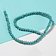 Teints perles synthétiques turquoise brins G-G075-C02-02-3