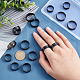 UNICRAFTALE 16pcs Black Stainless Steel Grooved Finger Ring 8 Sizes Blank Core Ring Hypoallergenic Metal Ring for Inlay Ring Jewelry Wedding Band Making Size 5/6/8/9/10/11/13/14 RJEW-DC0001-09B-3
