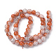Drawbench synthétique craquelé quartz perles brins GLAA-S140-8mm-09-2