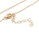 Natural Shell Flower Pendant Necklace with 304 Stainless Steel Chains for Women NJEW-C016-16G-4
