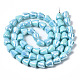 Electroplate Opaque Solid Color Glass Beads Strands EGLA-N006-003-A-3