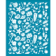 OLYCRAFT 4x5 Inch Summer Clay Stencil Starfish Coconut Tree Silk Screen Printing Stencils Fish Bikini Sunglasses Silk Screen Stencils Reusable Mesh Transfer for Polymer Clay Earring Jewelry Making DIY-WH0341-127-1