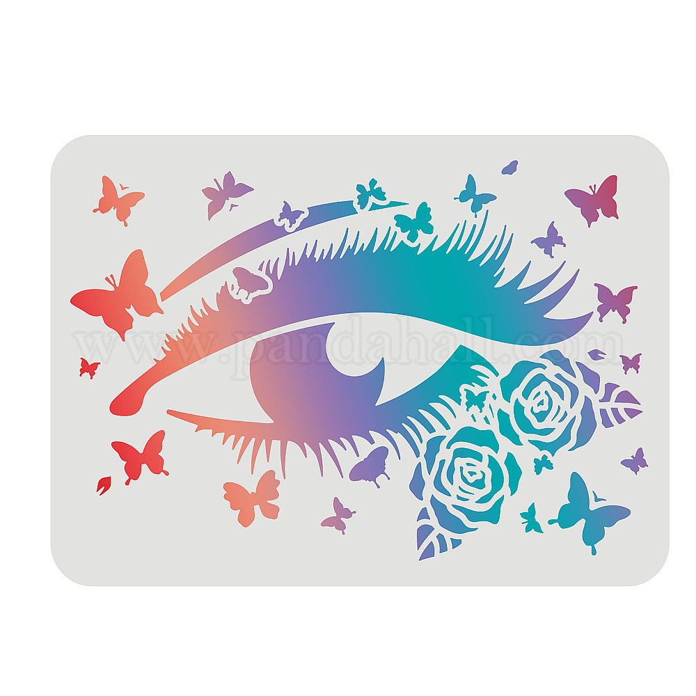 Shop FINGERINSPIRE Eye Stencil For Painting 29.7x21cm Reusable Beauty ...