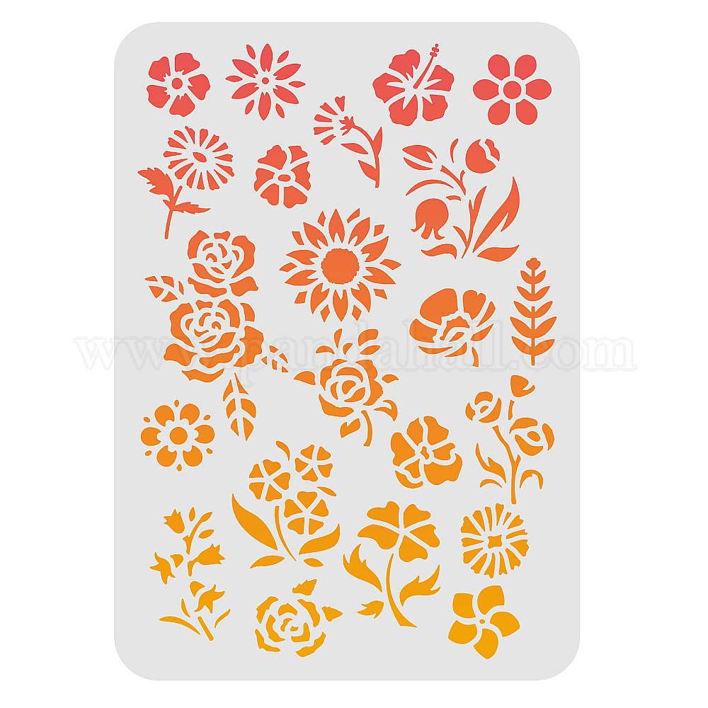 Shop FINGERINSPIRE Flowers Stencils 11.7x8.3 inch Plastic Daisy Morning