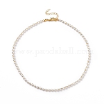 Collares de cuentas de perlas de imitación acrílicas con cuentas de semillas de vidrio para mujeres, blanco cremoso, 15.94 pulgada (40.5 cm)