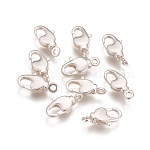 Brass Swivel Lobster Claw Clasps, Swivel Snap Hook, Long-Lasting Plated, Matte Silver Color, 12x6x2.8mm, Hole: 1.4mm