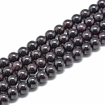 Natürlicher Granat Perlen Stränge, Klasse A, Runde, 4 mm, Bohrung: 1 mm, ca. 100 Stk. / Strang, 15.7 Zoll