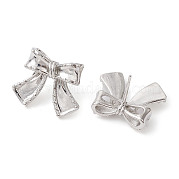 Серьги-гвоздики из латуни с бантом EJEW-M245-11P
