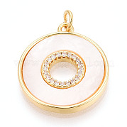 Латунные микропаве прозрачные подвески с фианитом KK-N268-42G