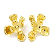 Серьги-гвоздики из латуни с цветочным покрытием EJEW-I313-09G