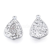 Brass Micro Pave Clear Cubic Zirconia Charms KK-N216-588P