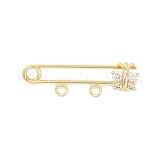 Латунь микро проложить кубического циркония фурнитуры брошки KK-H203-10G