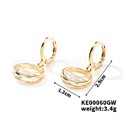Модные женские серьги-кольца из латуни с кубическим цирконием GD5686-1