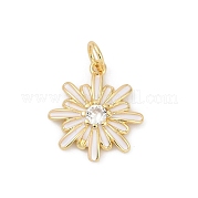 Латунные подвески с кубическим цирконием и эмалью KK-U062-38G-03
