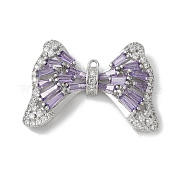 Подвески из латуни с микропаве из кубического циркония и стеклом KK-U052-27P-01