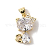 Латунные микро проложить кубического циркония подвески KK-L239-061G-01
