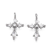 Латунные микро проложить кубического циркония подвески KK-U056-33P