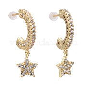 Серьги-гвоздики из циркония EJEW-K083-15G