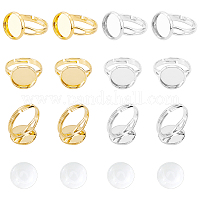 Ring Blanks for Jewelry Making/ Adjustable / Set of 10 Rings/ Shiny  Polished Gold-plated Rings /pad 12 Mm/band Graduating 6 to 8 Mm CLOSEOUT -   Singapore
