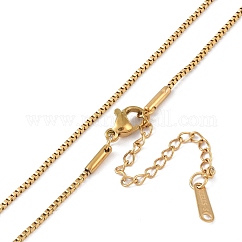 Ionenplattierung (IP) 201 Edelstahl-Kettenhalsketten, Box-Ketten, echtes 18k vergoldet, 16.10 Zoll (40.9 cm)