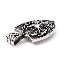 Pendenti in acciaio inossidabile 304 in stile tibetano&nbsp;STAS-P305-17AS