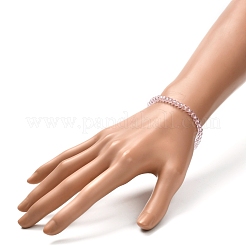 Braccialetto elasticizzato con perline rondelle in vetro sfaccettato per bambino&nbsp;BJEW-JB06807-25
