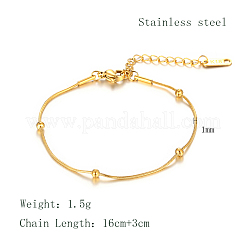 Bracelets à chaîne serpent en acier inoxydable 304 pour femmes&nbsp;AF2713-1