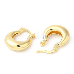 Orecchini a cerchio spessi in ottone con placcatura a cremagliera&nbsp;EJEW-R149-05G
