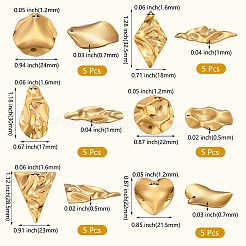 30 pendentif en acier inoxydable 304 de 6 styles&nbsp;STAS-SZ0002-70G