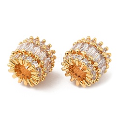 Messing Mikro ebnen Zirkonia European Beads&nbsp;KK-I705-18G