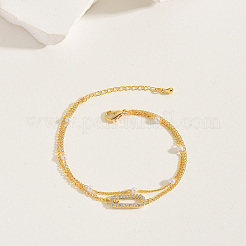 Bracciali multifilo con catena a maglie in ottone&nbsp;AC9021-1