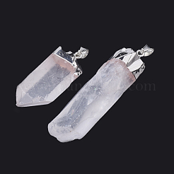 Natürliche Quarzkristall spitze Anhänger&nbsp;G-S299-42
