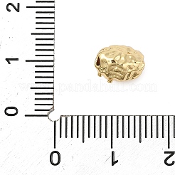 Perline di zirconia cubica micro pavé in ottone nuggest&nbsp;KK-F889-01G-07