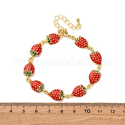 Messing-Mikropavé-Kubikzirkonia-Gliederarmbänder für Damen&nbsp;BJEW-D362-01G