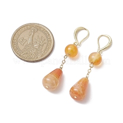 Set mit Ohrringen und Armbändern aus natürlichem Karneol und Crackle-Achat&nbsp;SJEW-JS01309