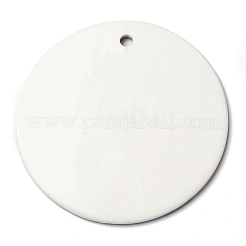 Grands pendentifs en porcelaine imprimée à la main de noël&nbsp;PORC-F009-04