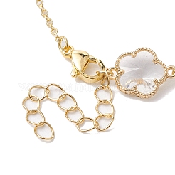 Bracelet à maillons fleurs en verre&nbsp;BJEW-JB10219