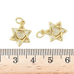 Pendentifs avec zircon cubiques à micro-pavés en laiton&nbsp;KK-Z120-17G