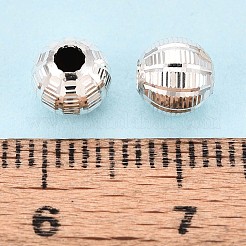 Strukturierte 925 Sterling Silber Perlen&nbsp;STER-T008-49S