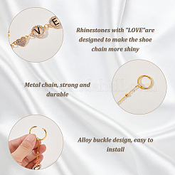 Alliage avec chaîne de décoration de chaussures en émail strass&nbsp;FIND-AB00018