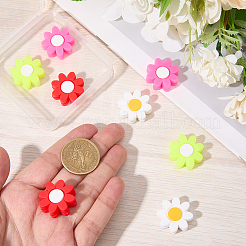 8 smorzatore per racchetta da tennis in silicone a forma di fiore&nbsp;AJEW-CN0005-02