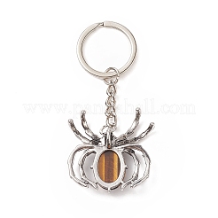 Portachiavi ciondolo occhio di tigre naturale ragno&nbsp;KEYC-C015-01K