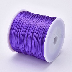 Cordón redondo de nailon satinado con forma de cola de rata&nbsp;NWIR-WH0009-15A-18