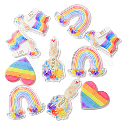 16 pièces 4 styles pendentifs acryliques imprimés&nbsp;MACR-CJ0001-52