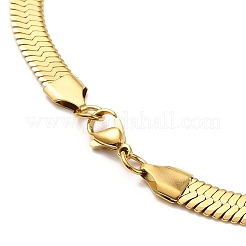 Collier à chevrons en acier inoxydable 304 avec placage ionique (IP) pour hommes et femmes&nbsp;NJEW-E076-04E-G