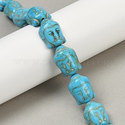 Filamenti di perline Howlite sintetico&nbsp;G-P228-14A-15x20mm-01