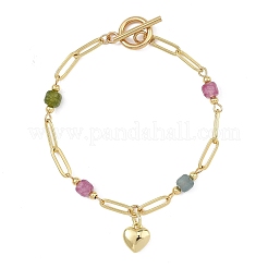 Laiton bracelets de charme de coeur&nbsp;BJEW-JB13880