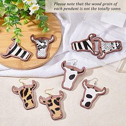 DIY-Set zur Herstellung baumelnder Ohrringe mit Rinderkopf&nbsp;DIY-OC0009-75
